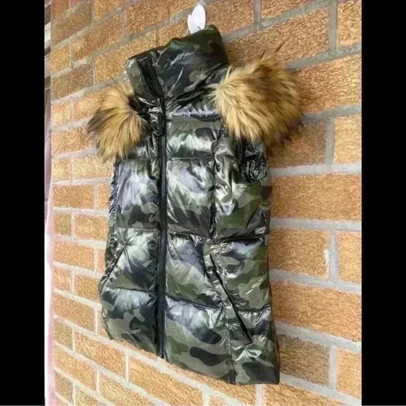 S13 by SAM. Snowcat Down Puffer Vest with Faux Fur Hood small - Picture 4 of 15